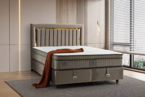 Lit-coffre Boxspring GÜZİDE GOLD