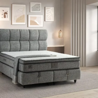 Lit-coffre Boxspring PUFFY GREY