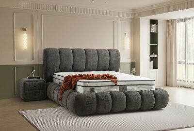 Lit-coffre Boxspring STAR GREY